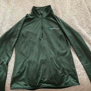 Cleveland Clinic forest green quarter zip.